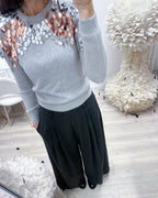 MAGLIONE PAILlETTES PERLA
