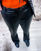 PANTALONI ECO PELLE NERO