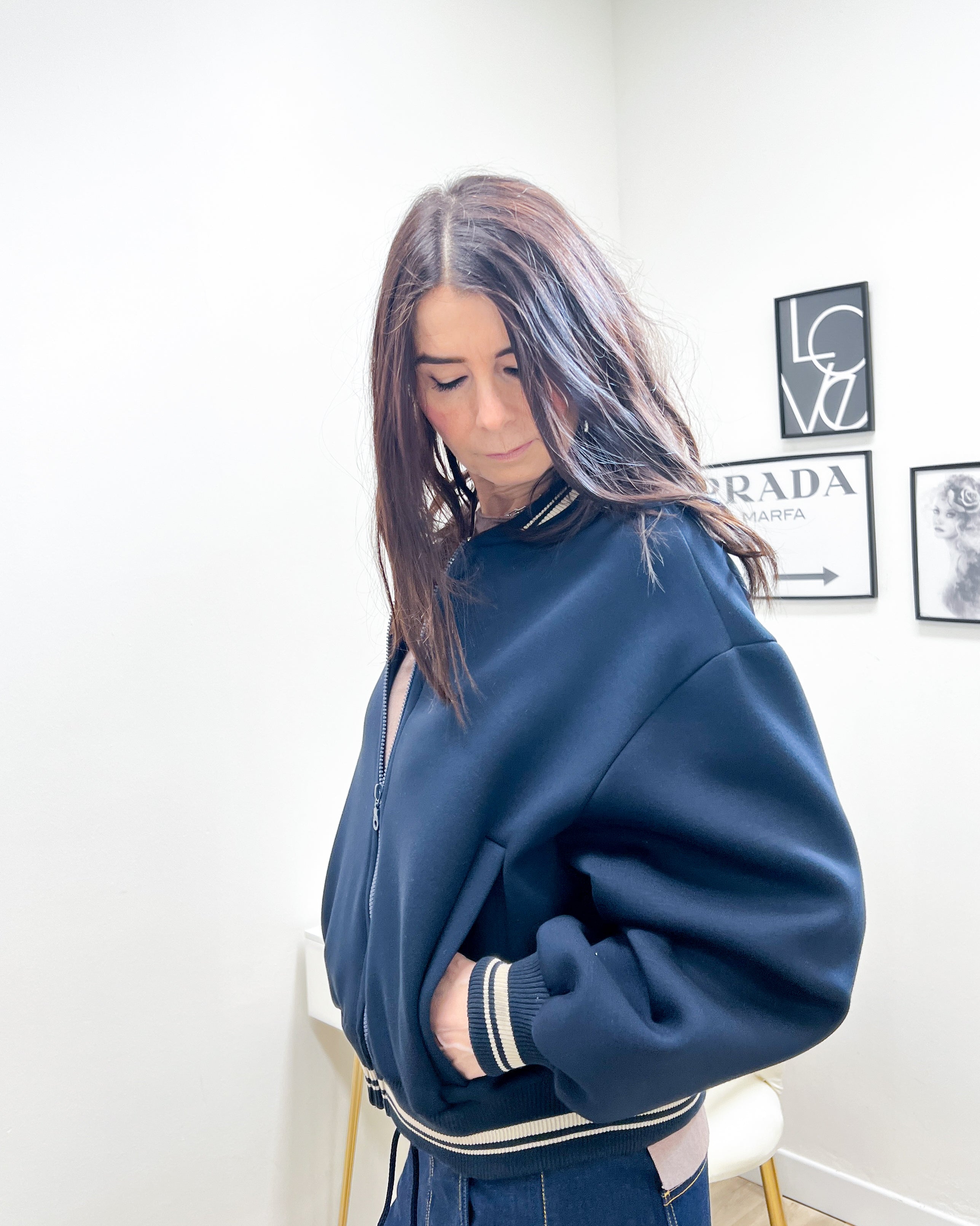 BOMBER NEOPRENE BLU