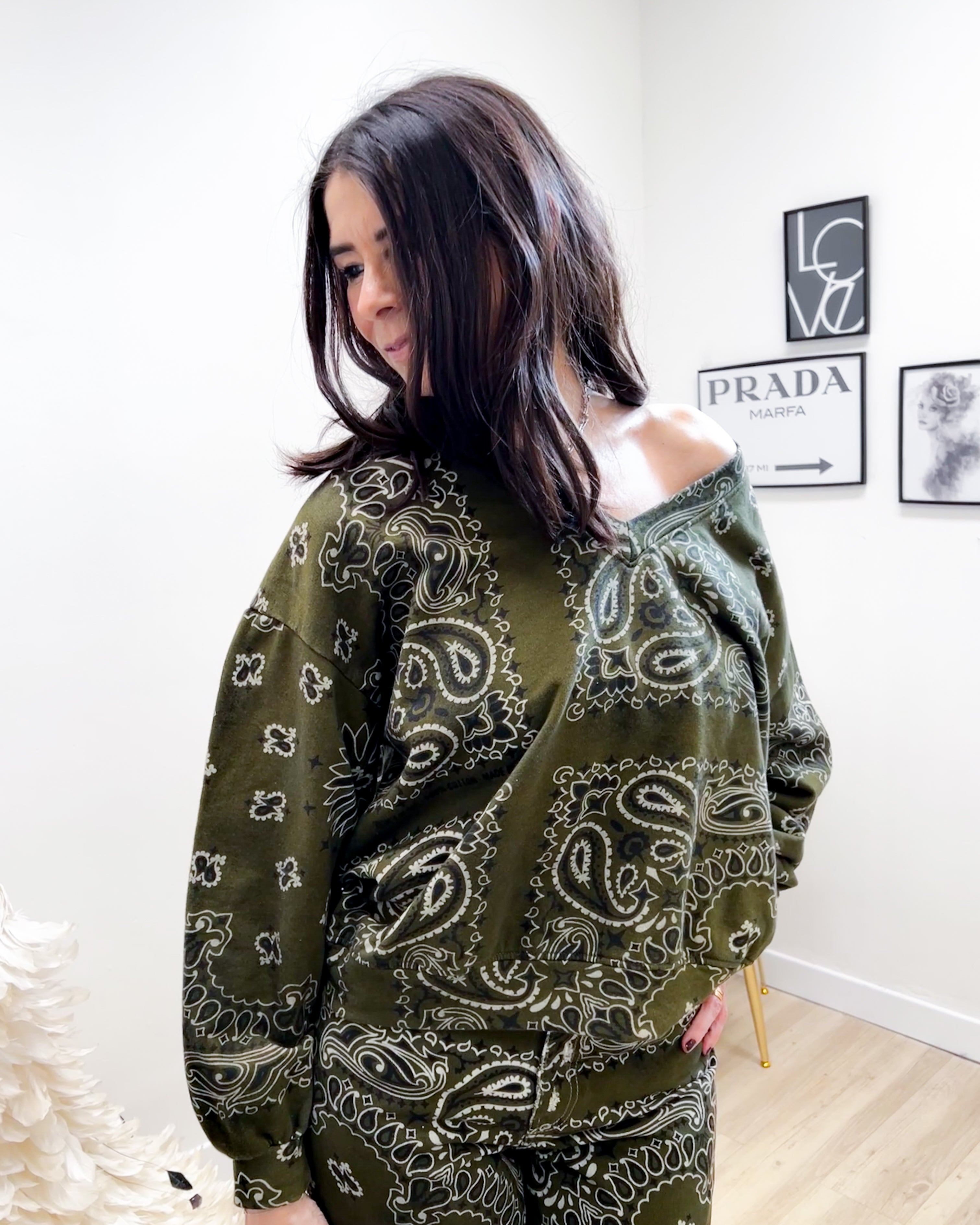 FELPA BANDANA SCOLLO A V ARMY