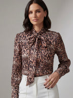 CAMICIA PLISSE' ANIMALIER