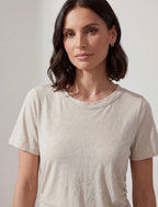 T-SHIRT SABBIA GIROCOLLO