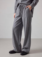 PANTALONI PALAZZO GRIGI CON COULISSE