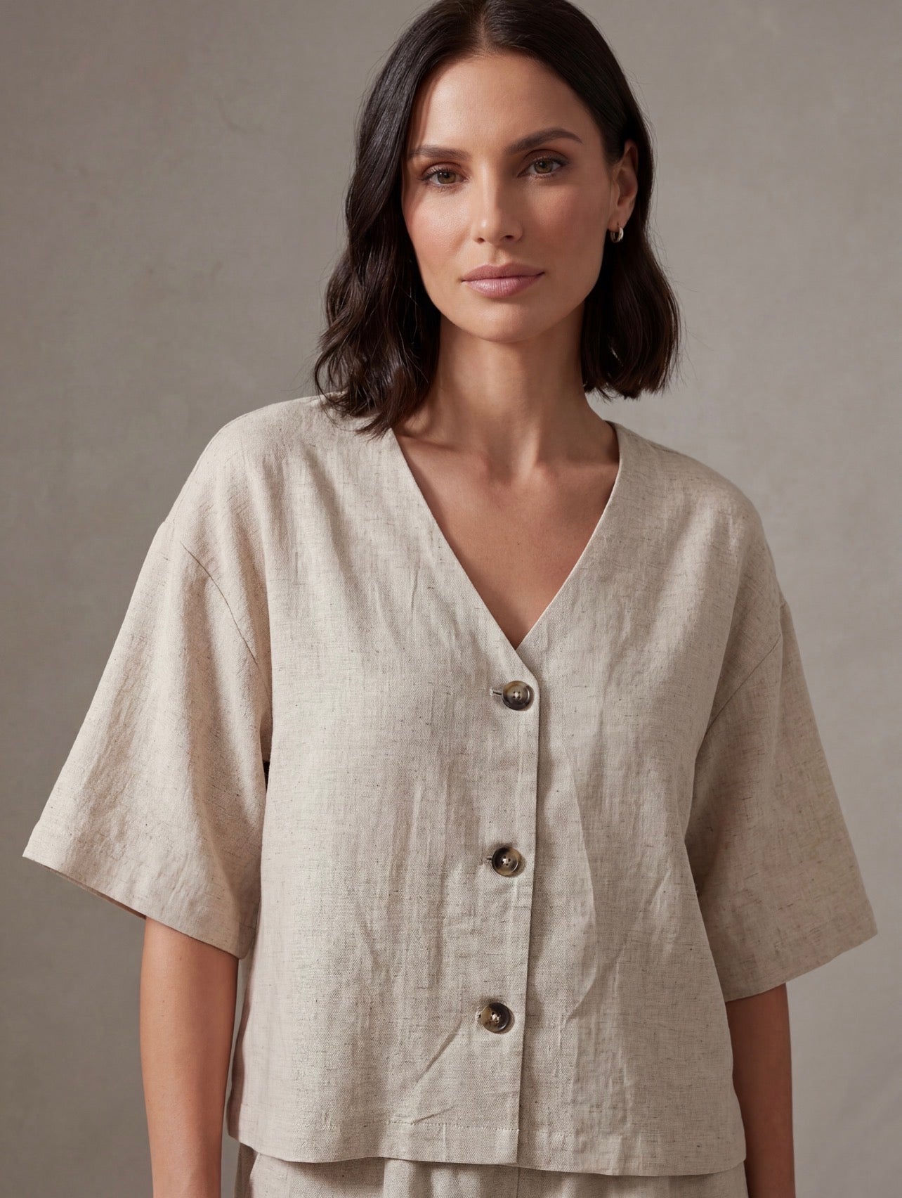 BLUSA LINEN NATURALE RELAX