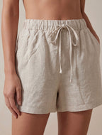 SHORT LINEN NATURALE RELAX