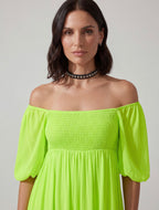 ABITO LUNGO LIME GEORGETTE