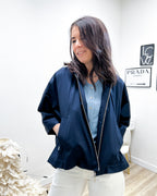 MANTELLA CON ZIP  BLU