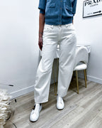 JEANS BARREL WHITE