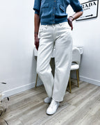 JEANS BARREL WHITE