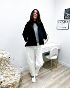 MANTELLA CON ZIP  NERA