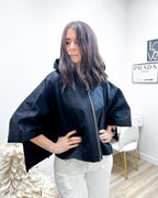 MANTELLA CON ZIP  NERA