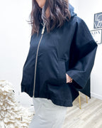 MANTELLA CON ZIP  NERA