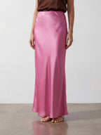 GONNA LUNGA SATIN PINK