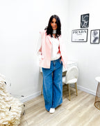 GILET OVER ROSA