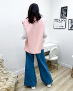 GILET OVER ROSA