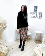 LACE SKIRT LEONIE BLACK POIS