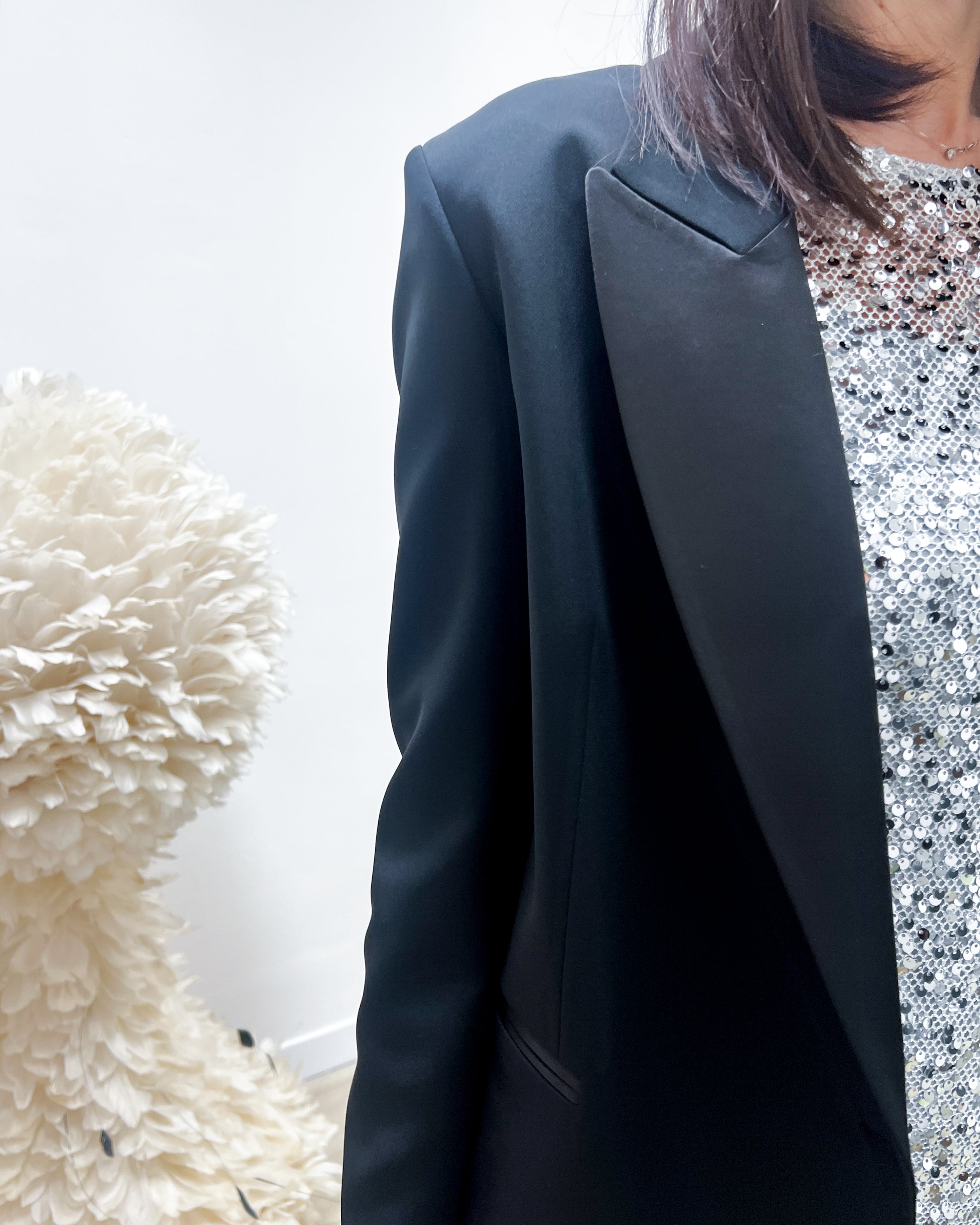 GIACCA REVERS IN RASO