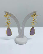 ORECCHINI CON GOCCIA MALVA