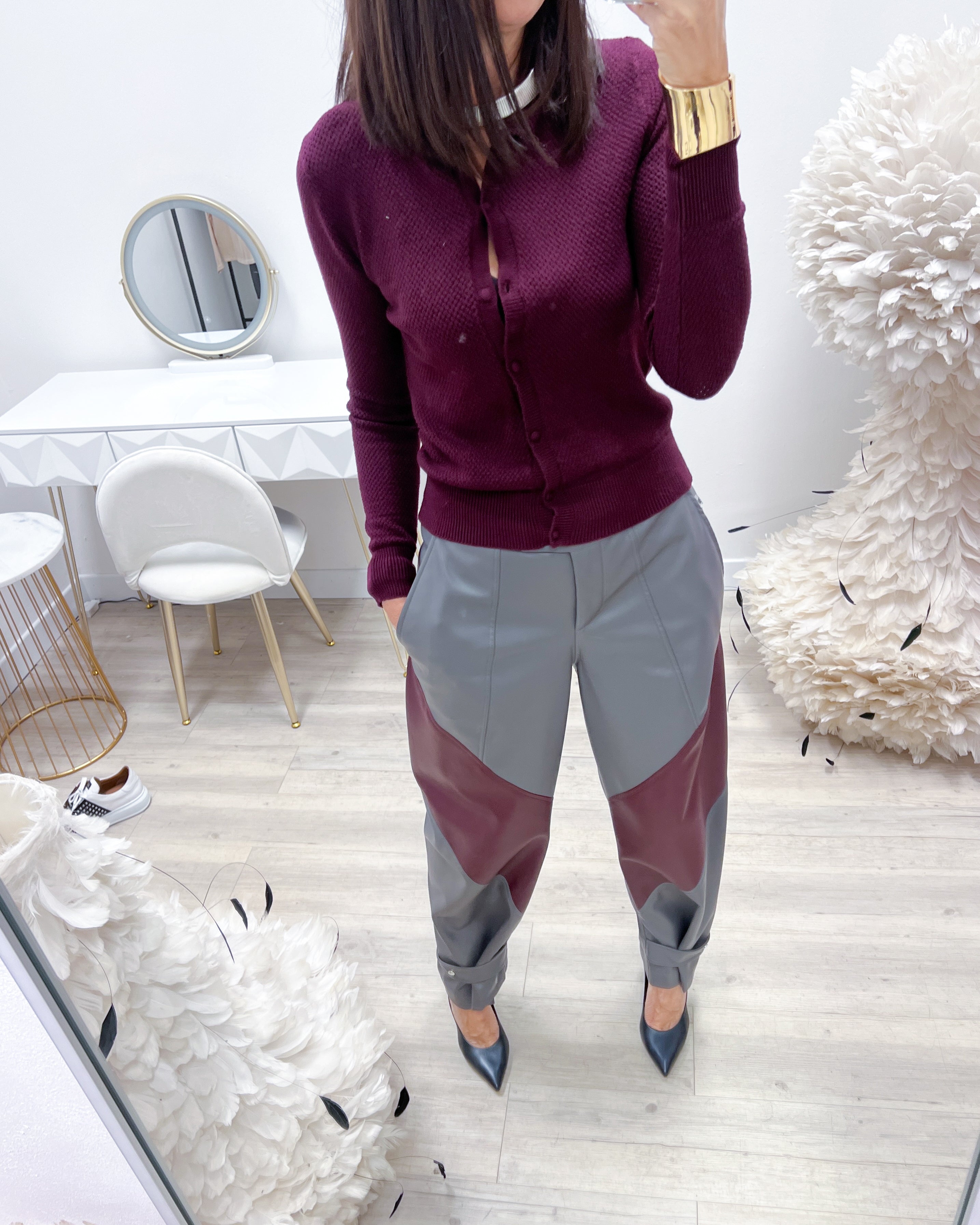 CARDIGAN PLUM