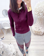 CARDIGAN PLUM