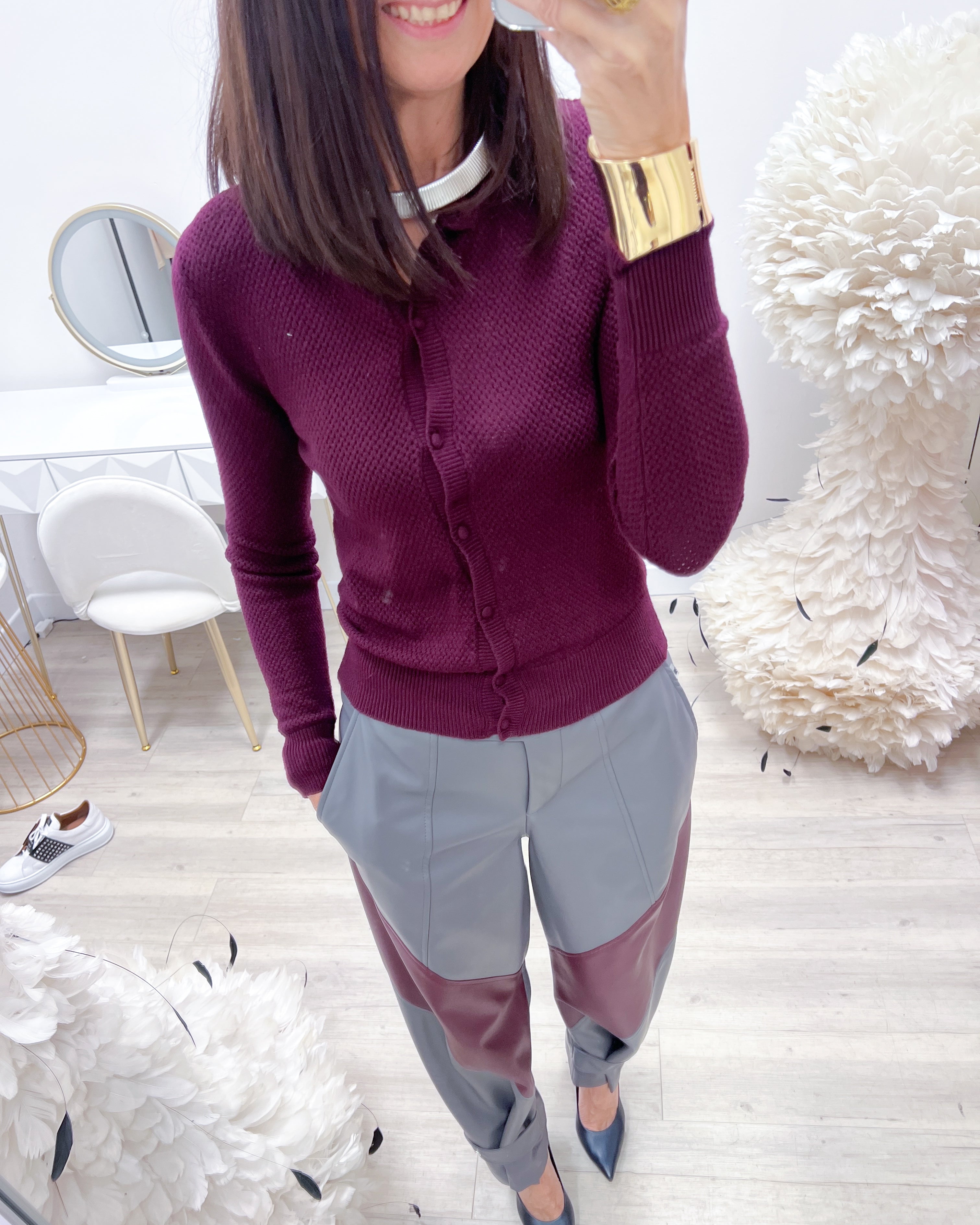 CARDIGAN PLUM