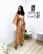 PANTALONI SPACCO DENIM BRONZO