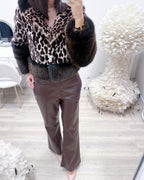 PANTALONI ECO PELLE MORO