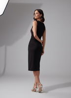 BLACK SCULPT DRESS