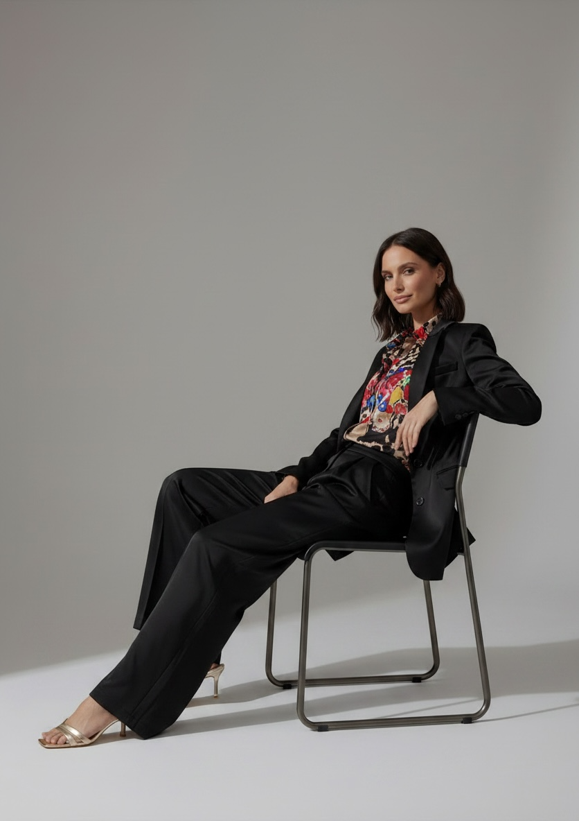 PANTALONI PALAZZO NERI