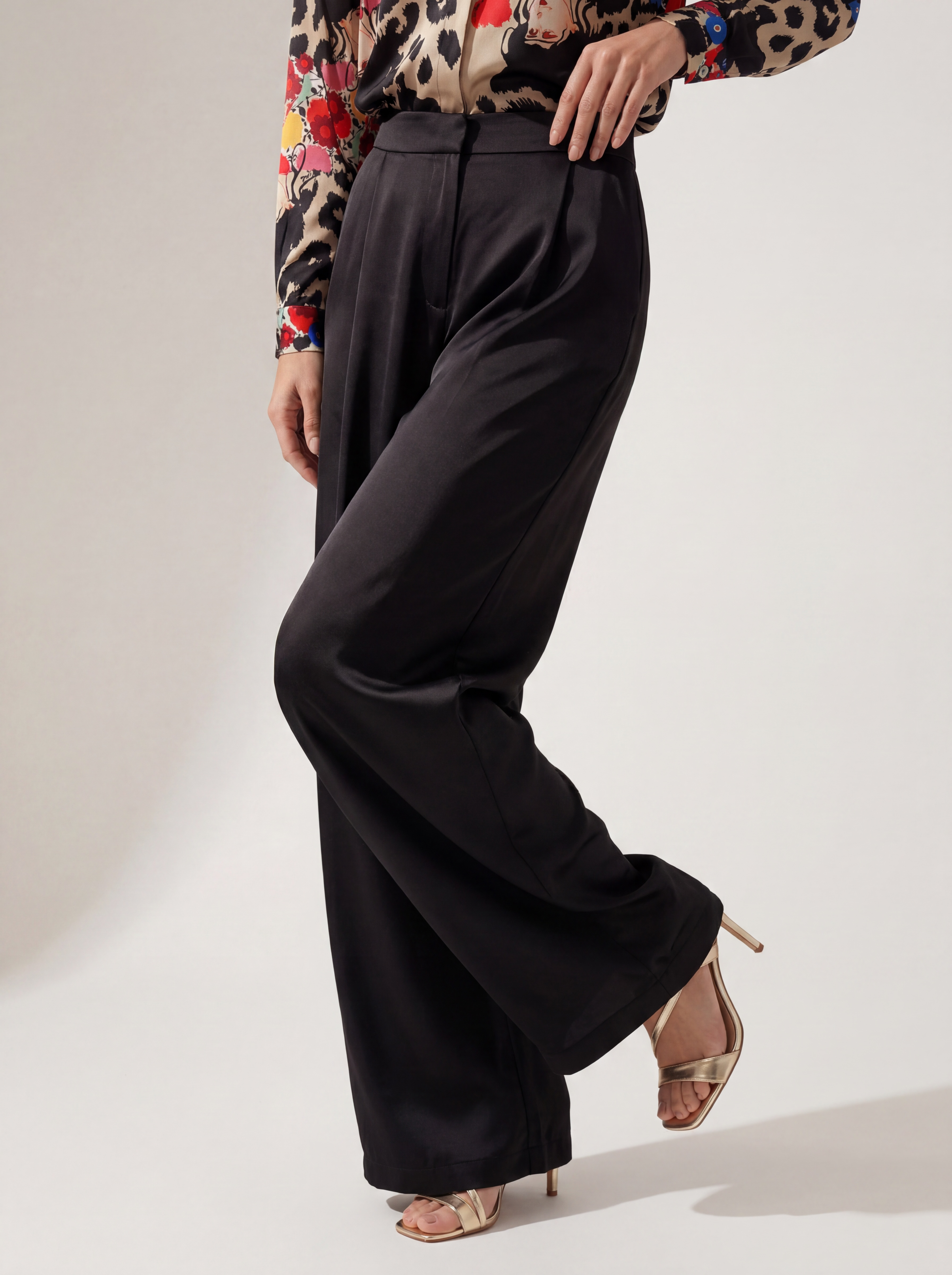 PANTALONI PALAZZO NERI