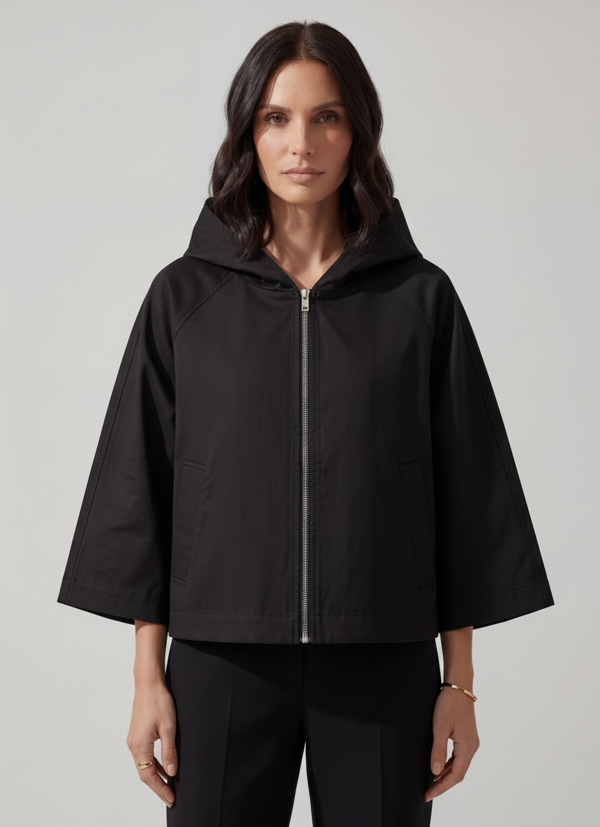 GIACCA OVER HOODIE BLACK