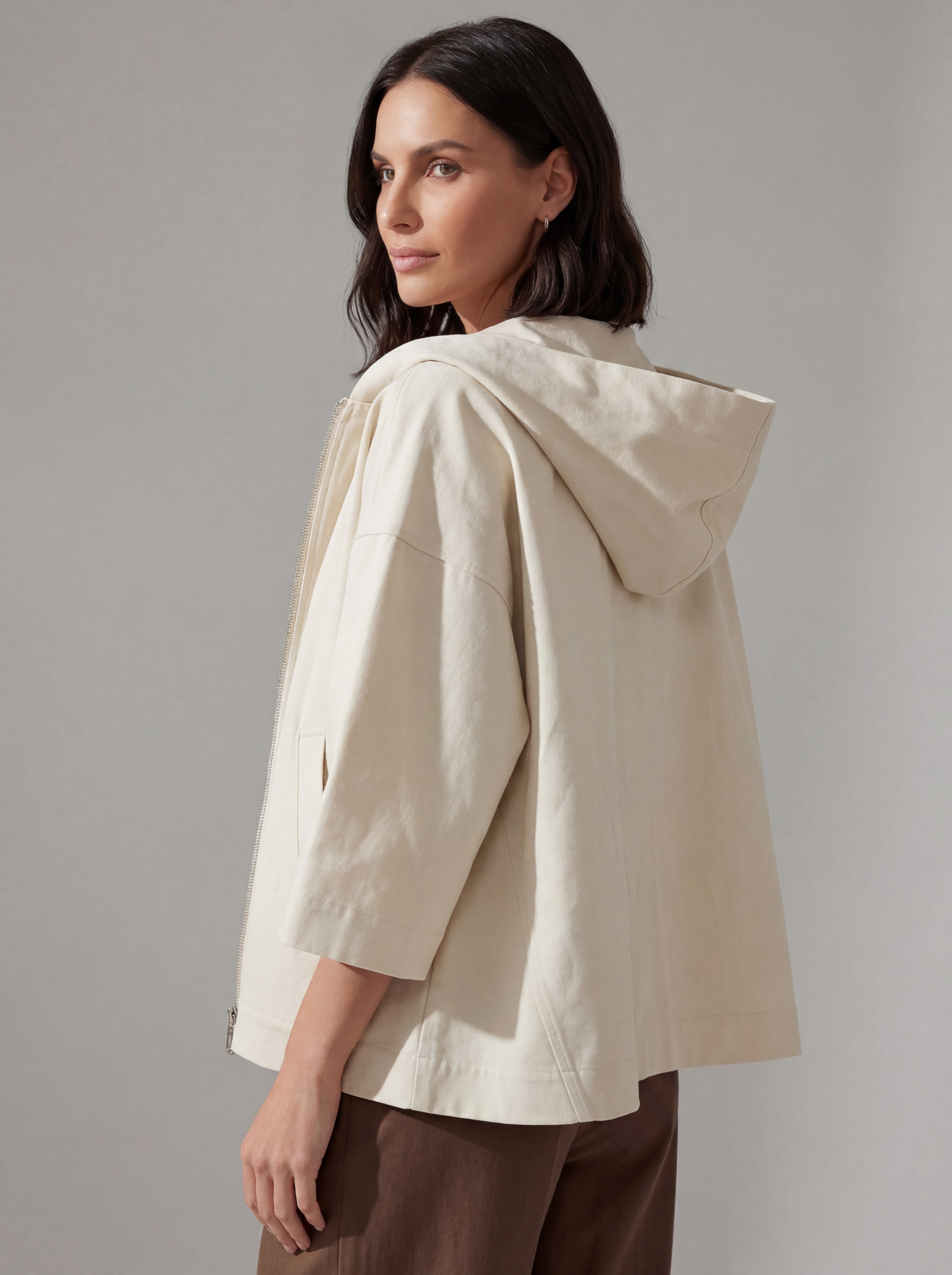 GIACCA OVER HOODIE SAND