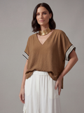 BLUSA FLUIDA V NECK SAFARI CHIC