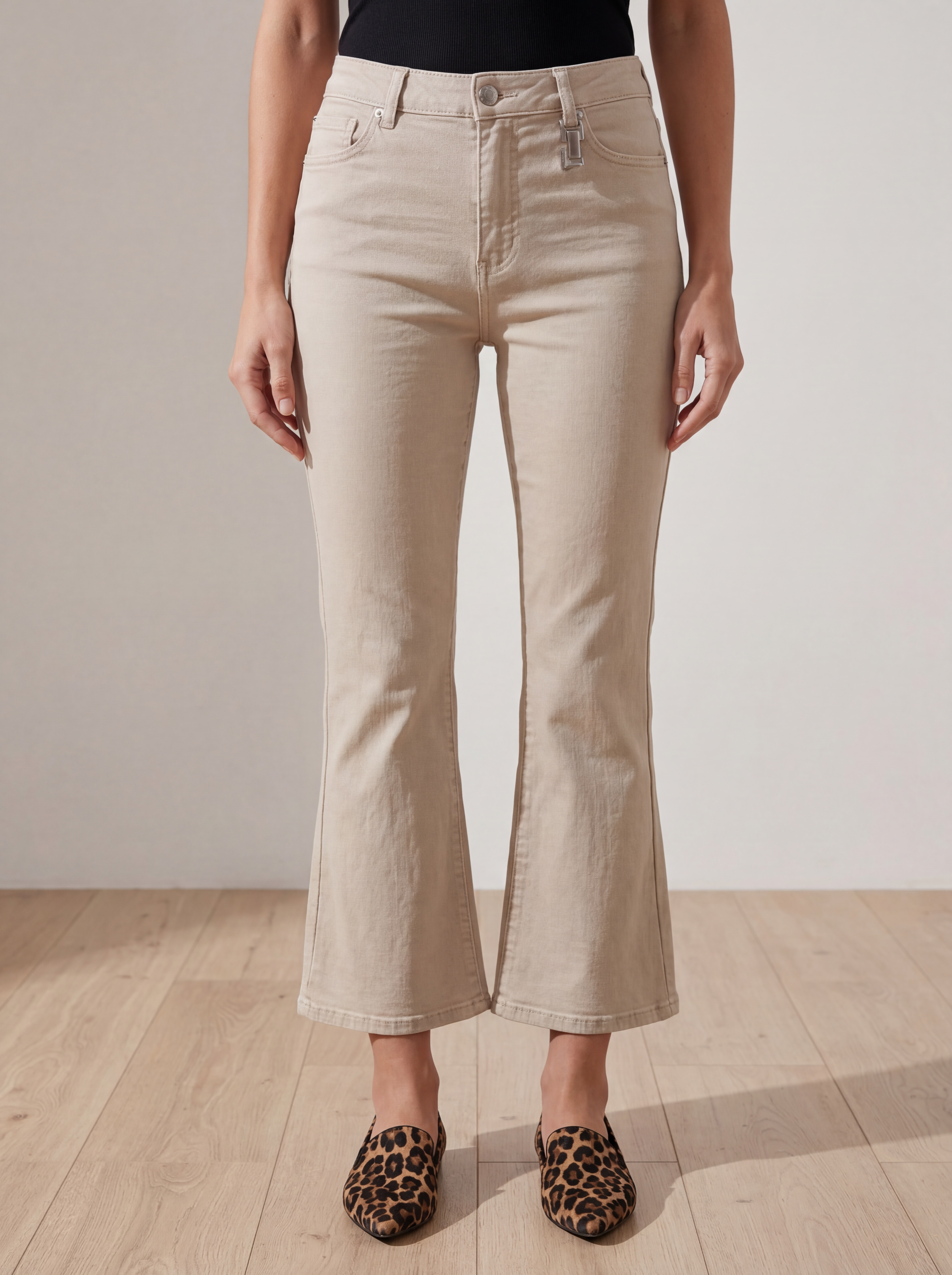 PANTALONE SLIM FLARE VANILLA