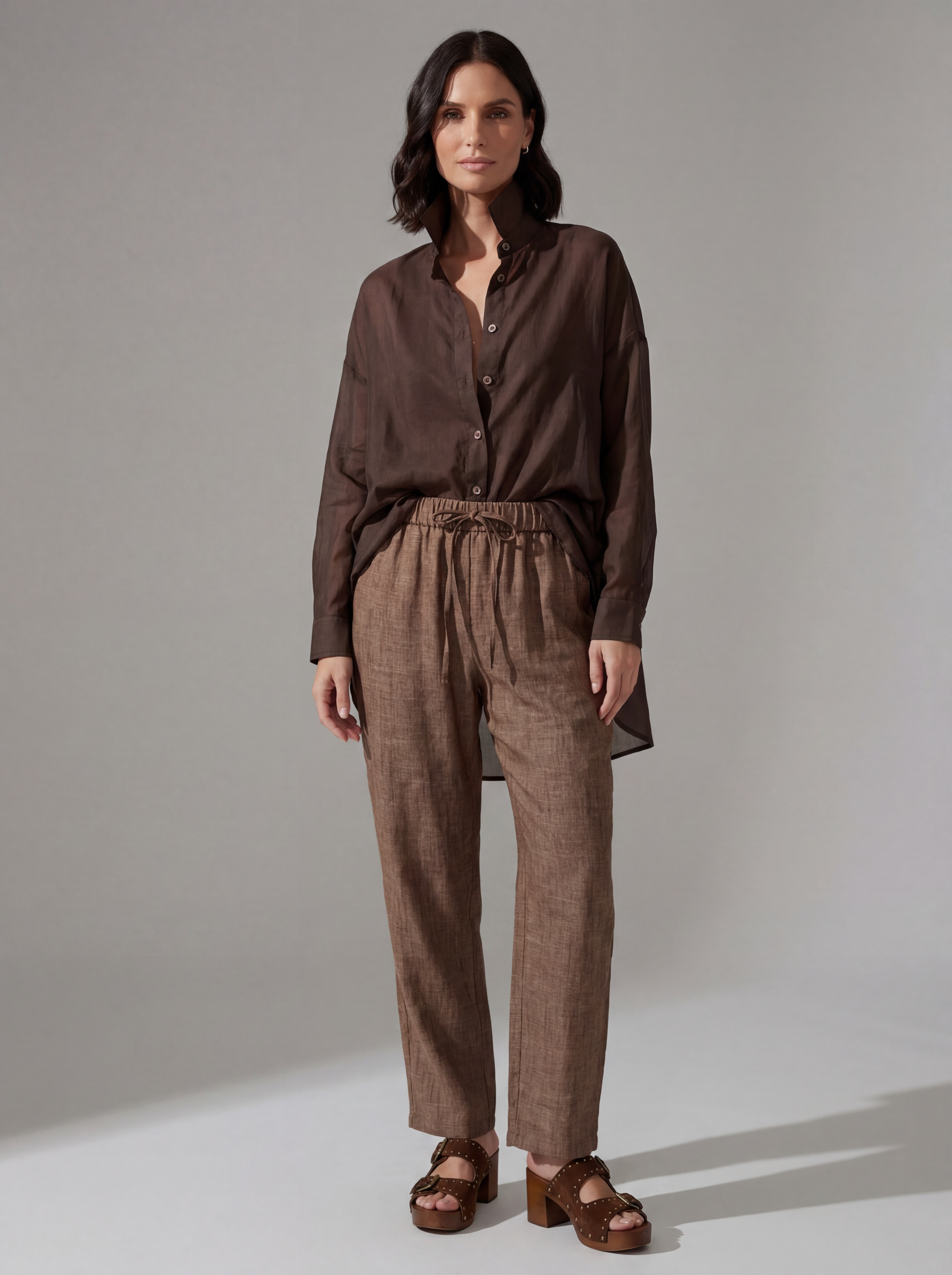 CAMICIA VELO CACAO