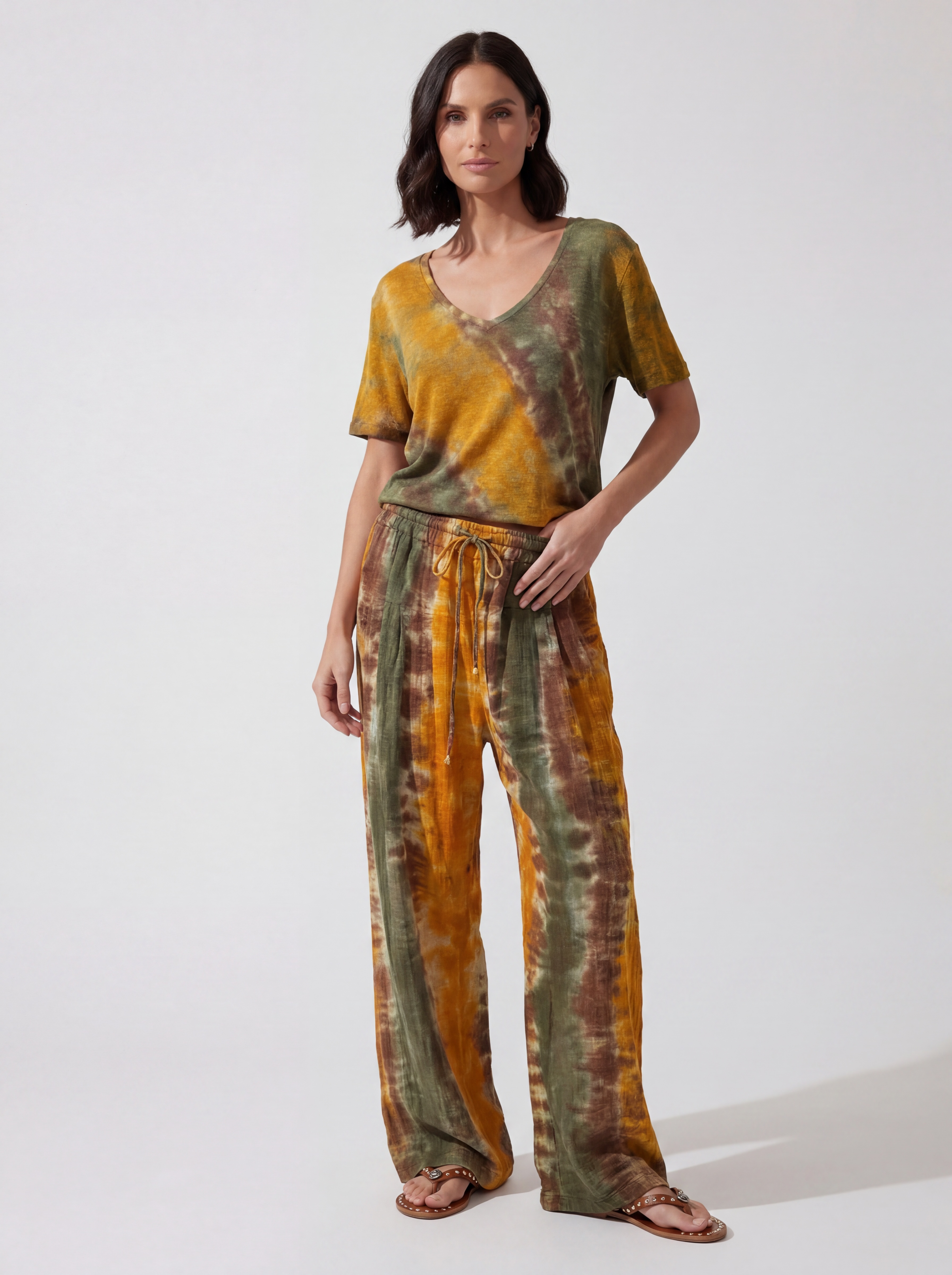 PANTALONI GARZA TIE DYE ARMY