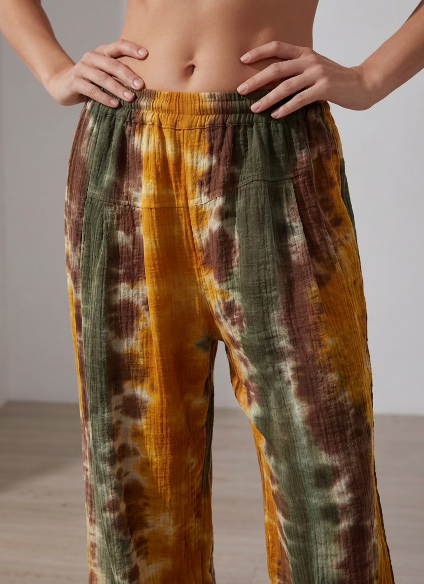 PANTALONI GARZA TIE DYE ARMY