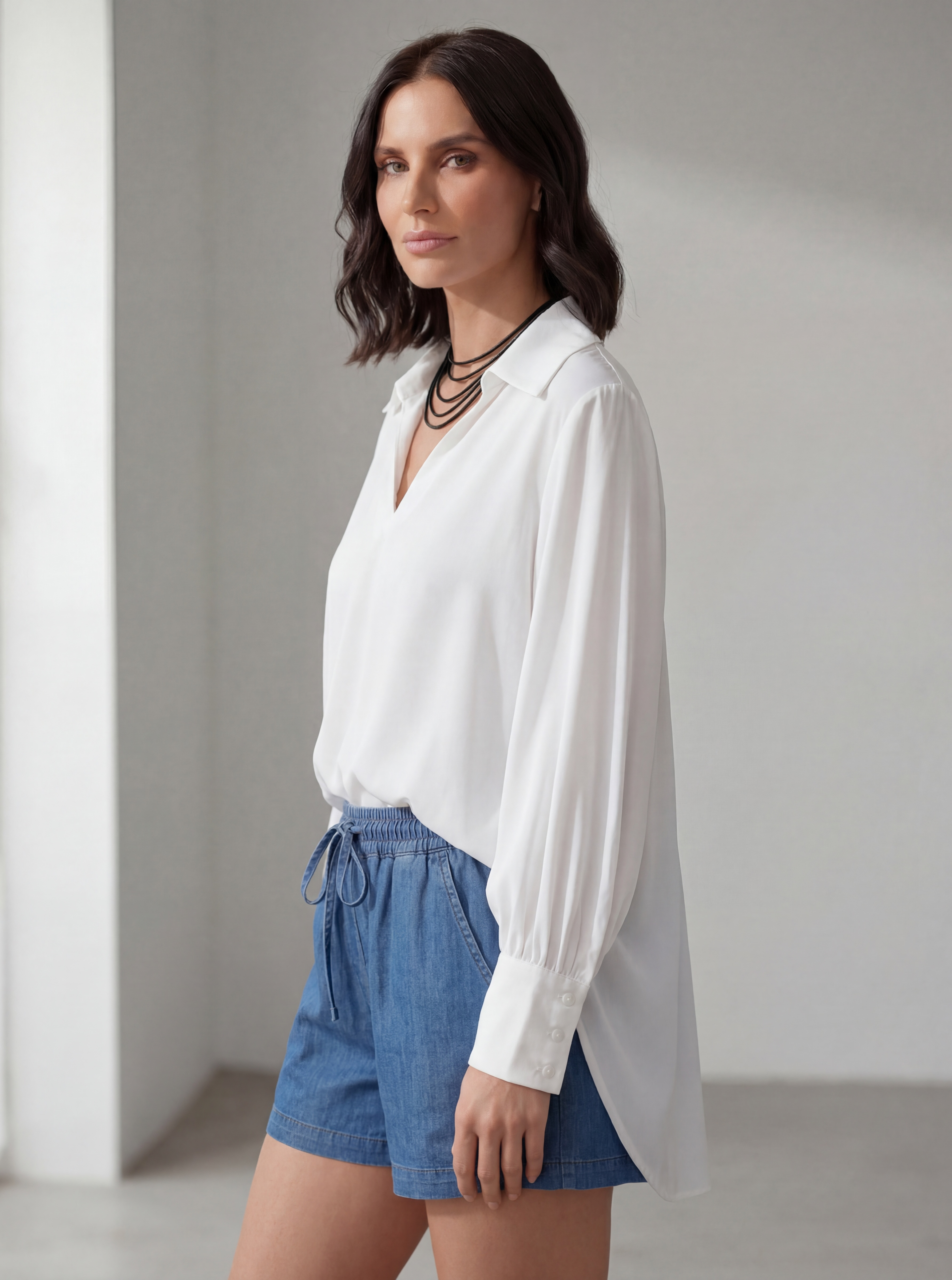 BLUSA BIANCA FLUIDA EASY CHIC