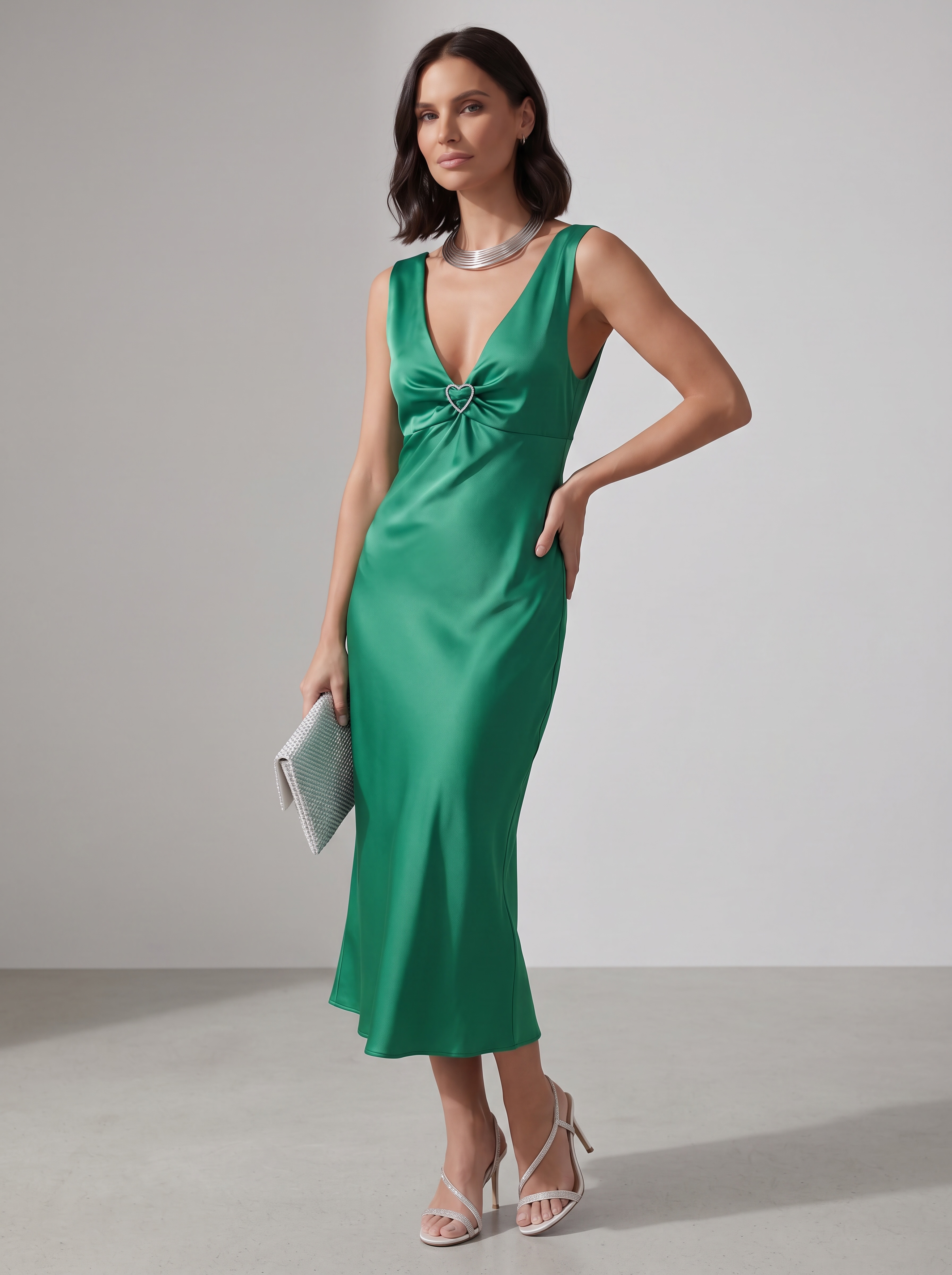 MIDI DRESS SATIN