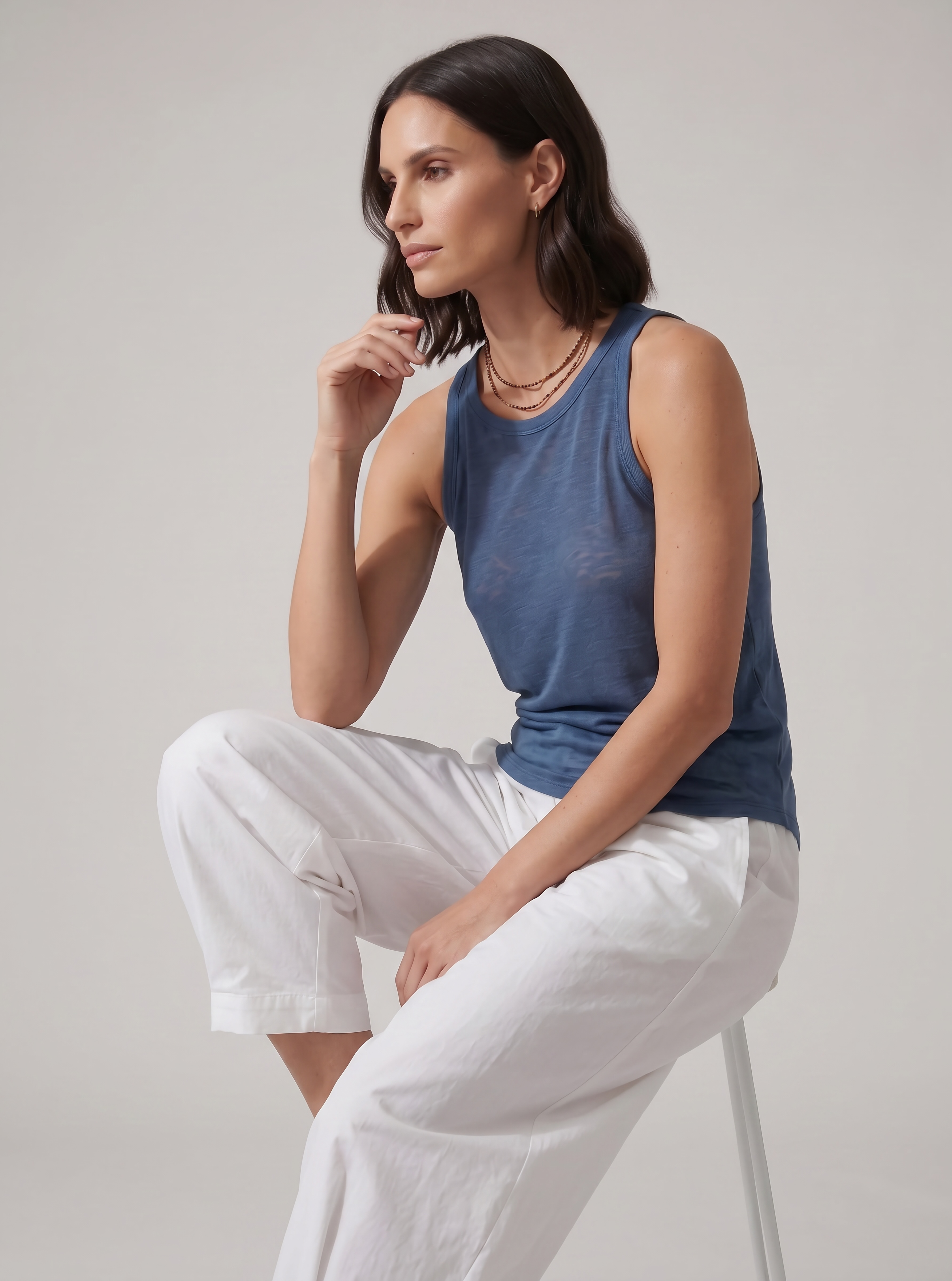 PANTALONI BALOON BIANCO EASY CHIC