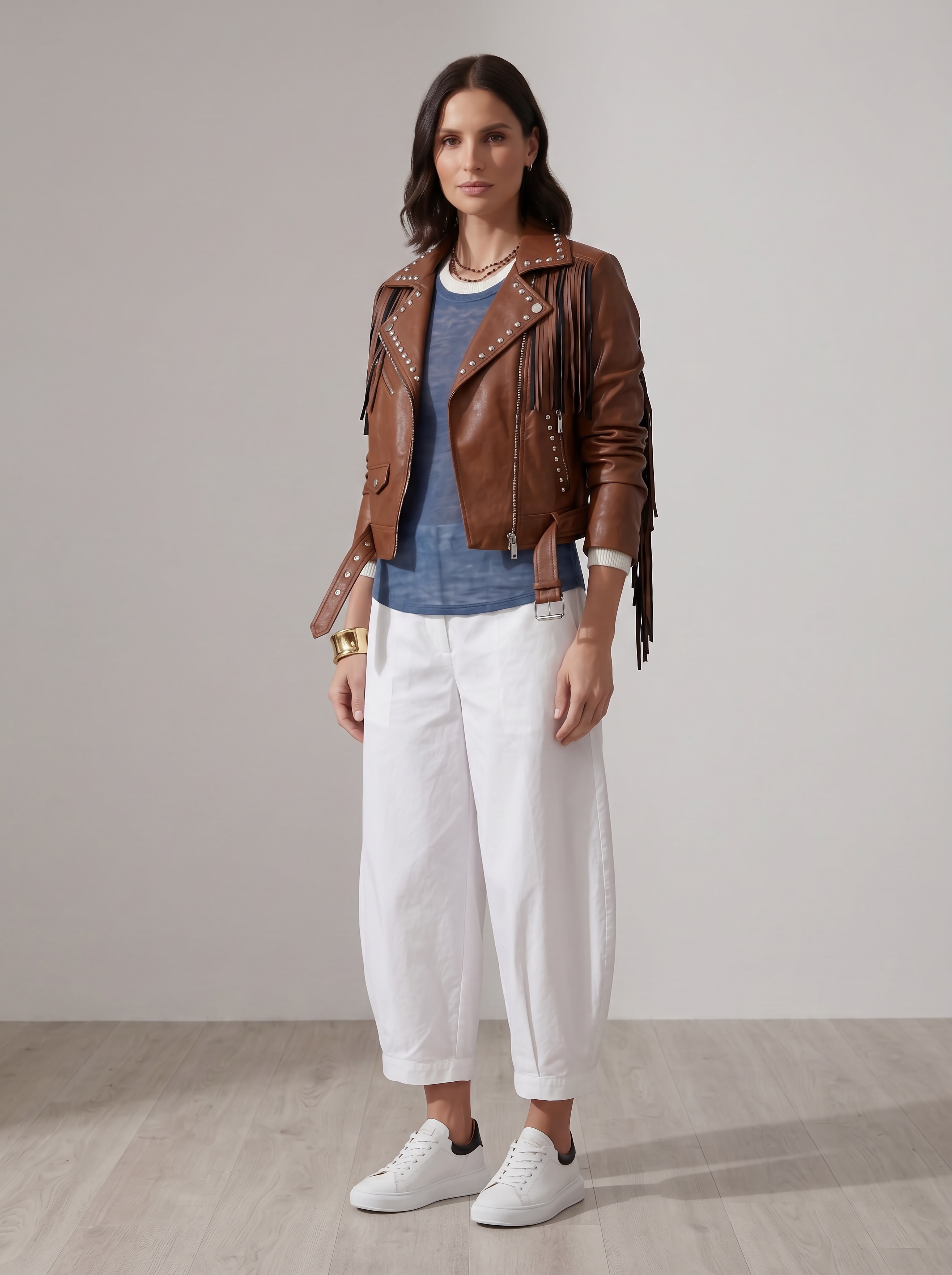 PANTALONI BALOON BIANCO EASY CHIC