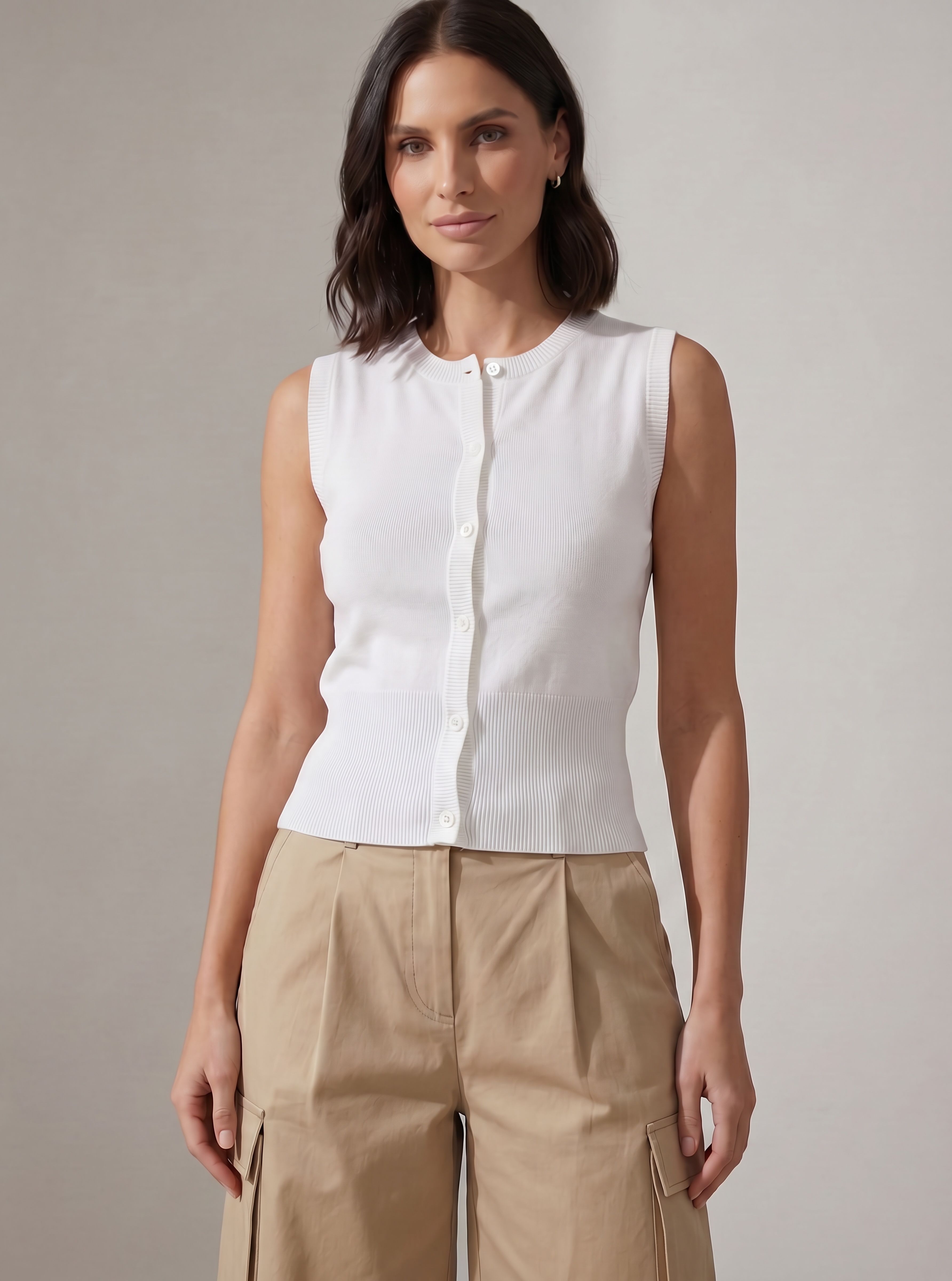TOP KNIT ESSENTIAL BIANCO