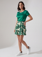 GONNA MINI BALZE VERDE JUNGLE