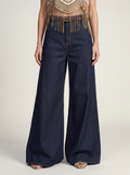 JEANS PALAZZO IN CHAMBRAY