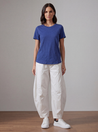 T-SHIRT BLU NAVY GIROCOLLO