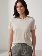 T-SHIRT SABBIA GIROCOLLO
