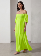 ABITO LUNGO LIME GEORGETTE