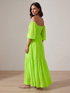ABITO LUNGO LIME GEORGETTE