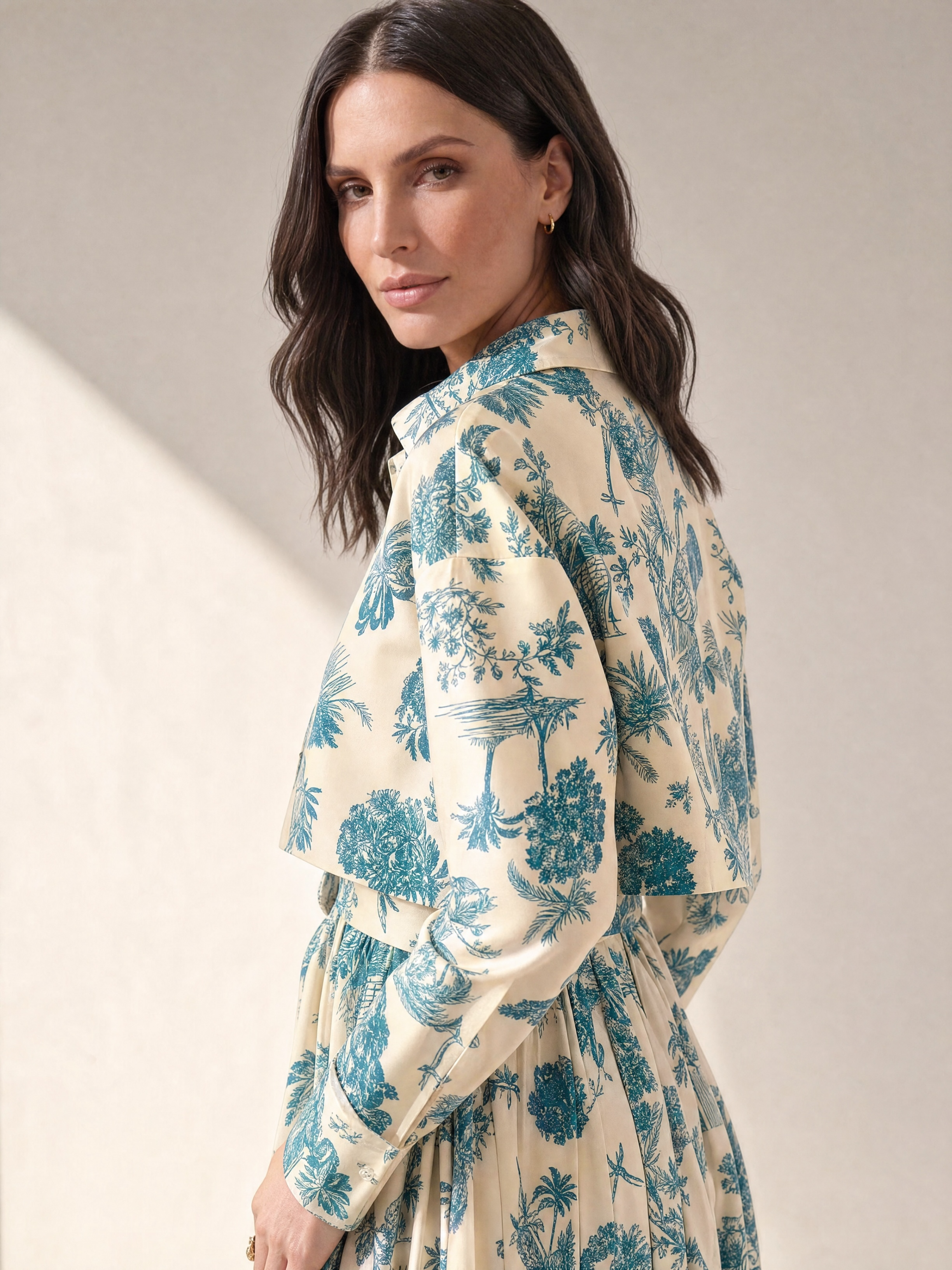 CAMICIA CROP PALME