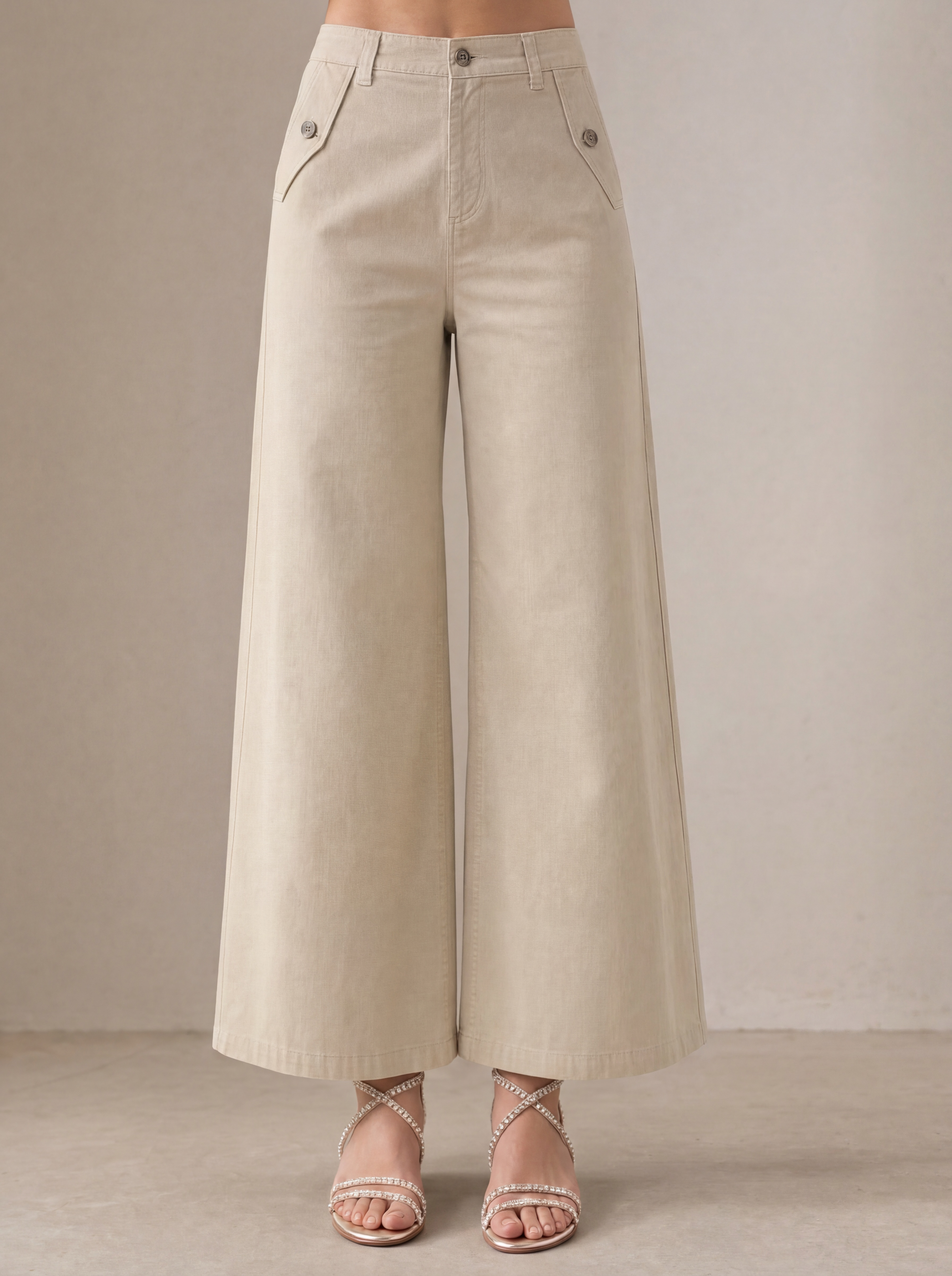 JEANS PALAZZO SABBIA